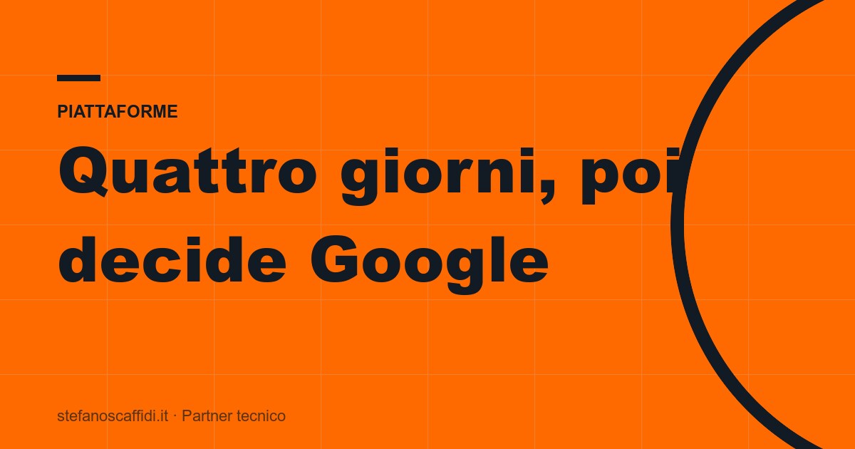 Modifiche suggerite Google: quattro giorni per dire di no