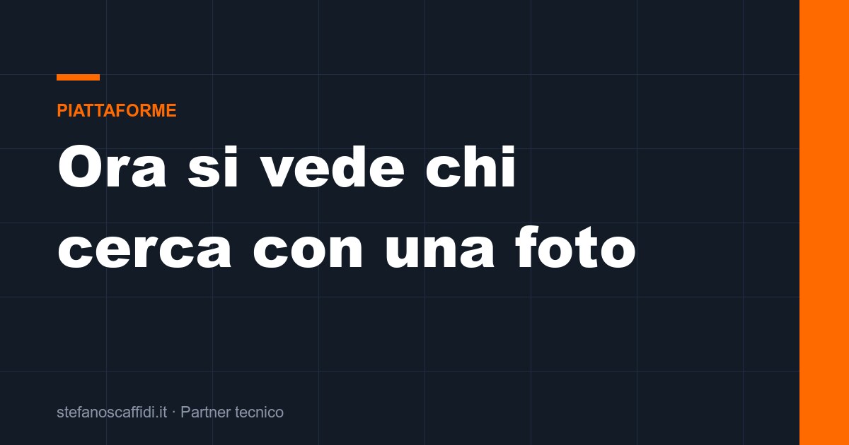 Search Console multimodale: chi trova il cliente con una foto