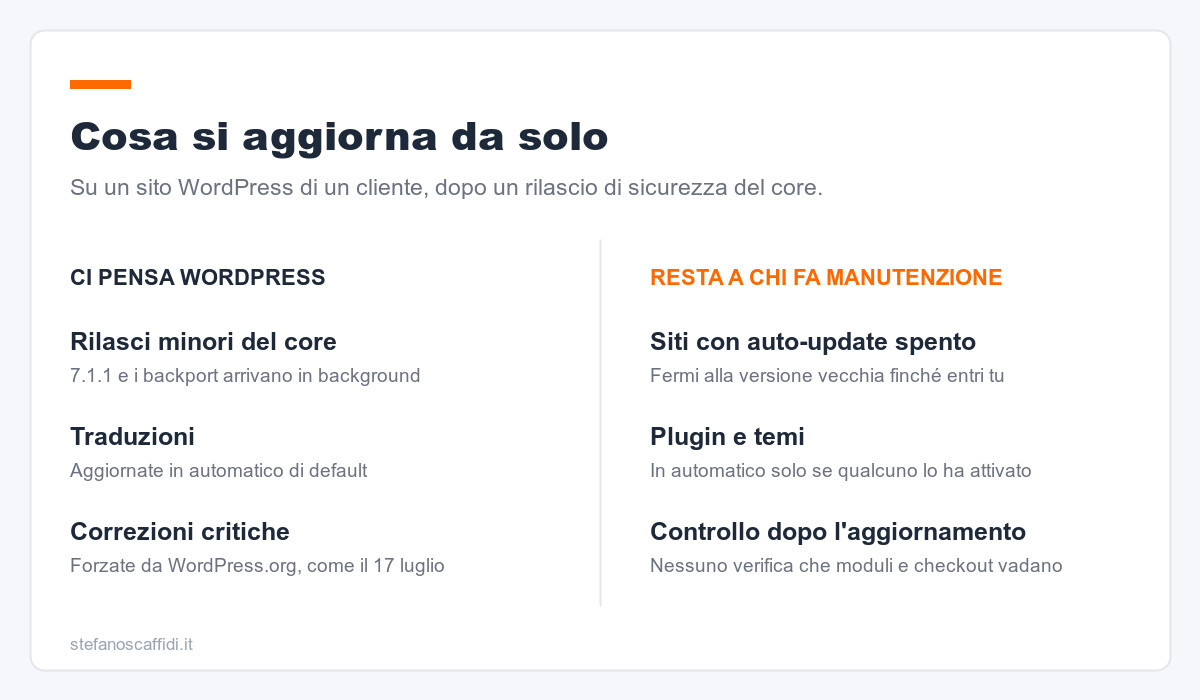 Cosa si aggiorna da solo